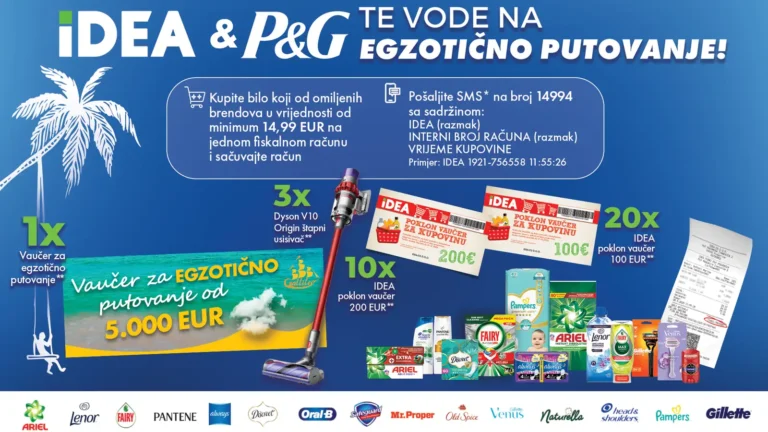 IDEA i P&G nagradna igra te vode na egzotično putovanje!