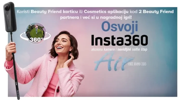 Uz Beauty Friend Cosmetics karticu osvoji Insta360